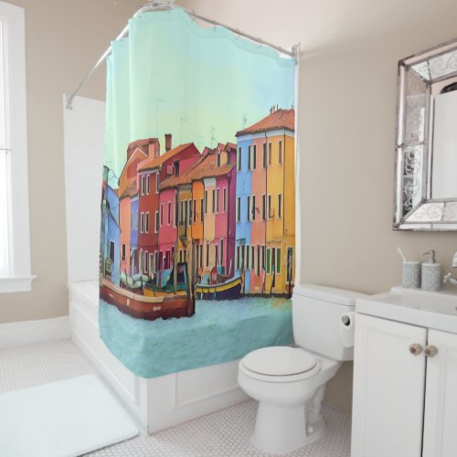 BURANO _ Venetian Lagoon Venice _ Burano Shower Curtain