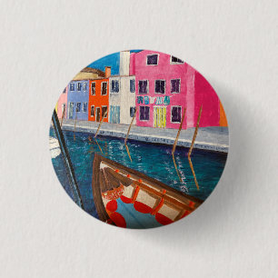 Burano Venice Italy 3 Cm Round Badge Button
