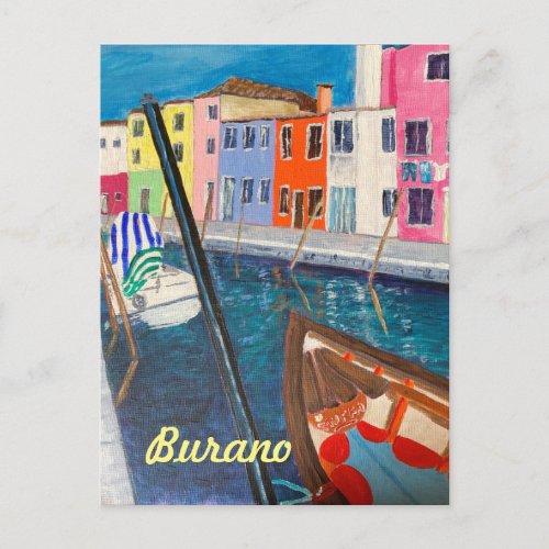 Burano Venice Italy  postcard