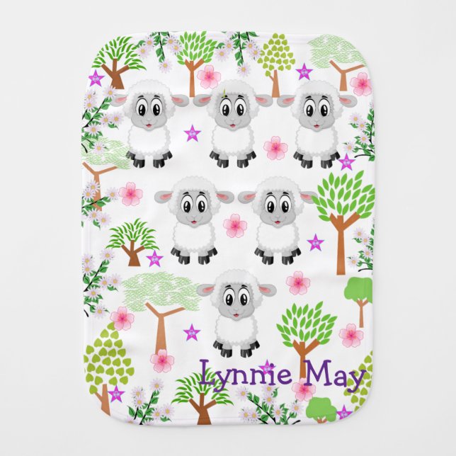 Burb Cloth Baby Cute Baby Sheep (Front)