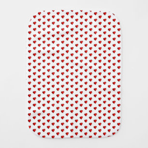 Burb Cloth Baby Cute Red Love Hearts