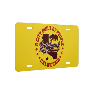 Burbank,California License Plate
