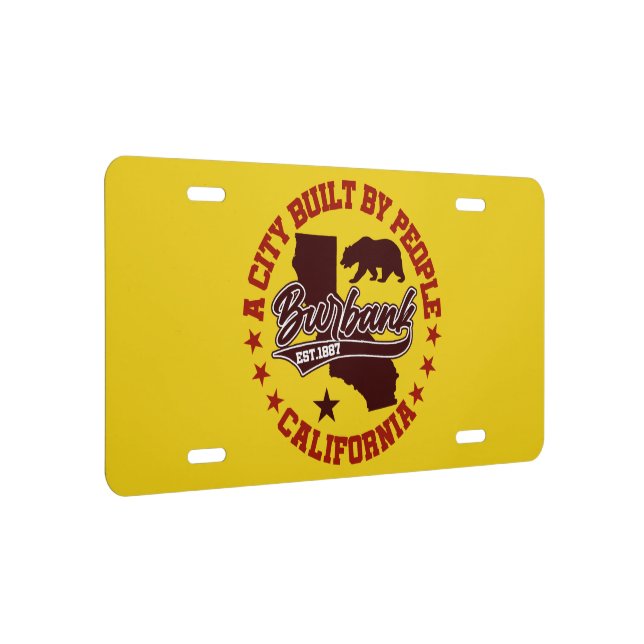 Burbank,California License Plate (Right)