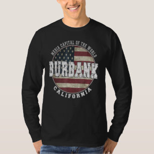 Burbank California Vintage American flag T-Shirt