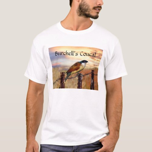 Burchells Coucal cuckoo bird T_Shirt