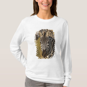 Burchell's Zebra in tall summer grass, Masai T-Shirt