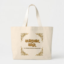 BUR'DEN BAG, FLORAL CANVAS JUMBO TOTE BAG