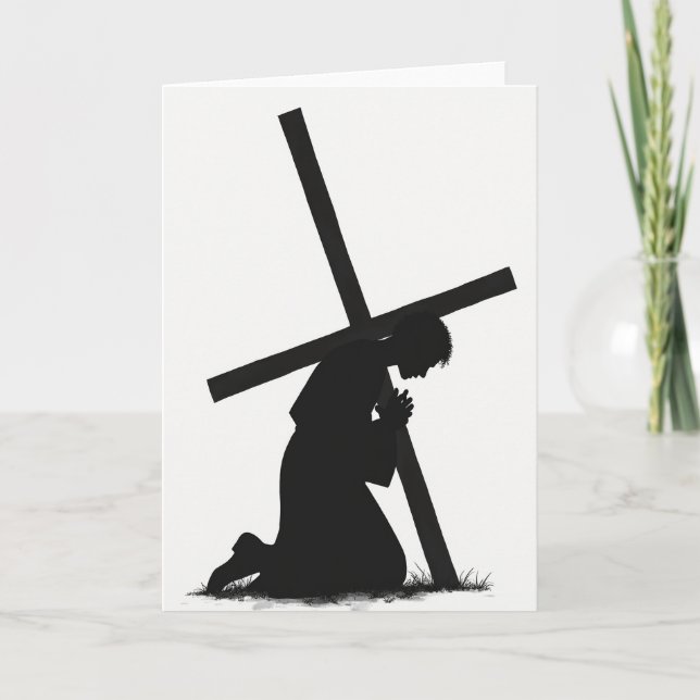 Burdened Silhouette Simple Card (Front)