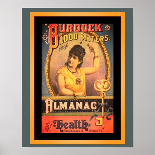 Burdock Blood Bitters Vintage Ad Poster