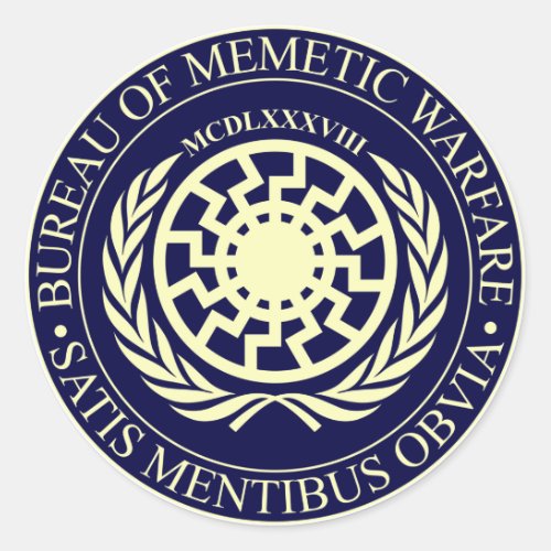 Bureau of Memetic Warfare Classic Round Sticker