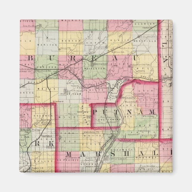 Bureau, Putnam, Stark, Marshall counties Magnet (Front)