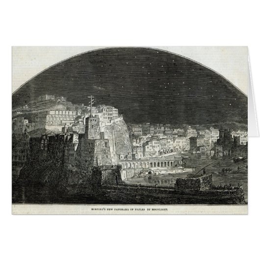 Burford's New Panorama of Naples by Moonlight Cards (Front Horizontal)