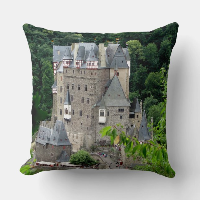 Burg Eltz castle, Germany Throw Pillow (Front)