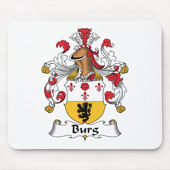 Burg Family Crest Mouse Pad (Front)