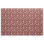 Burgandy and Gold Baroque Style Floral Pattern Fabric