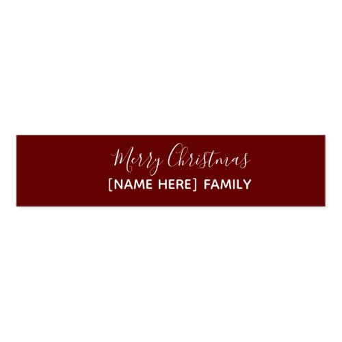 Burgandy Christmas Personalized Napkin Rings