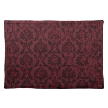 Burgandy Damask Cloth Placemat by angelworks at Zazzle