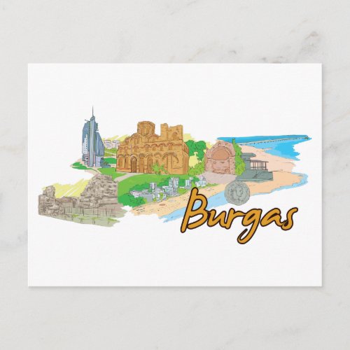 Burgas  Bulgaria Postcard