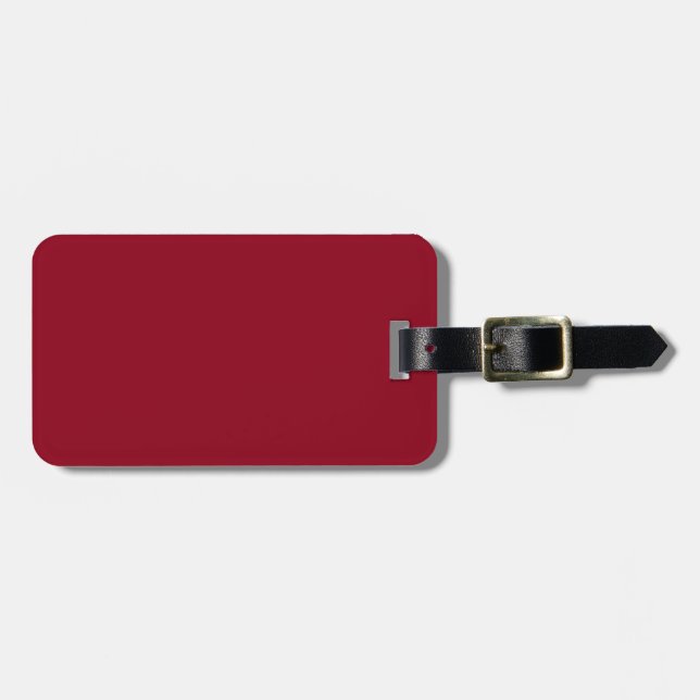 Burgendy and Black Luggage Tag (Front Horizontal)
