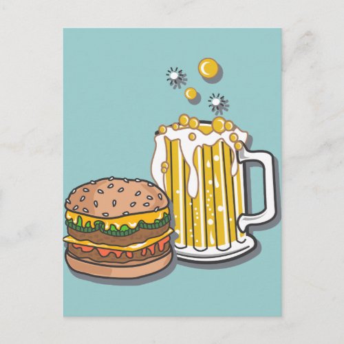 Burger and a Brew Postcard