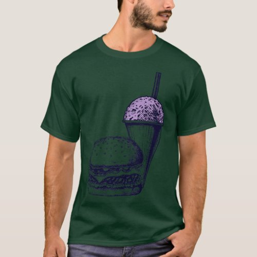 Burger and a Grape Snow Cone T_Shirt