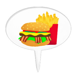 Burger and Fries Cake Topper