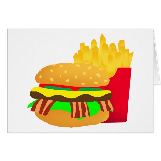 Burger and Fries Cards (Front Horizontal)