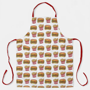 Burger and Fries Fast Food Cheeseburger French Fry Apron