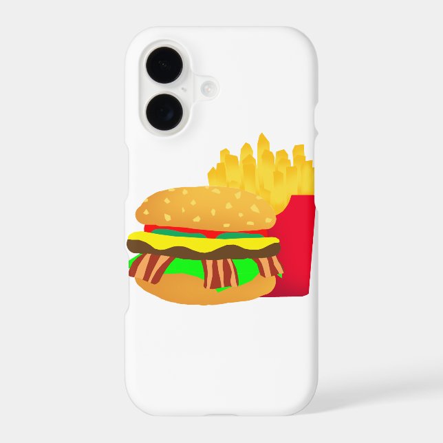 Burger and Fries Iphone Case (Back)