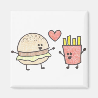 Burger and Fries Magnet