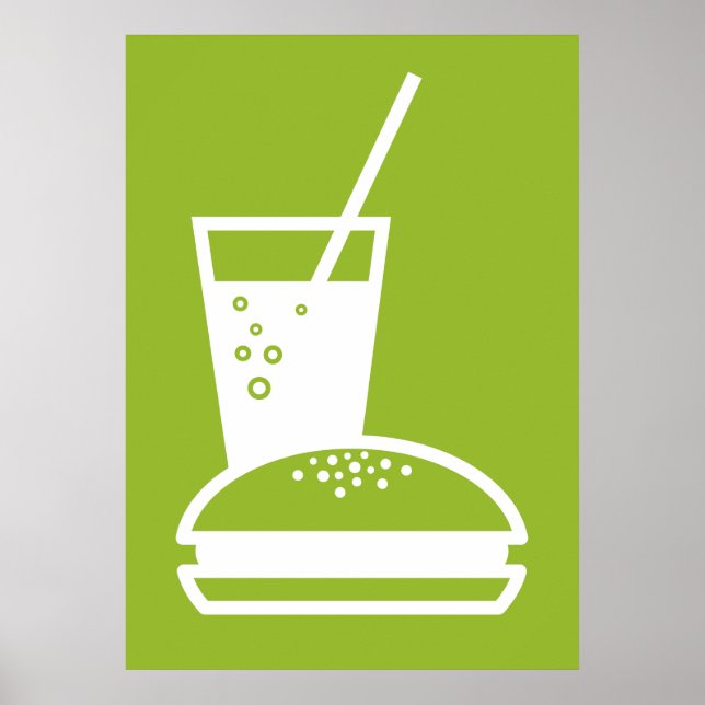 burger and lemonade green taste explosion poster (Front)