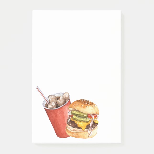 Burger and post-it notes (Front)