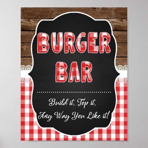 Burger Bar Sign _ Red Baby Q