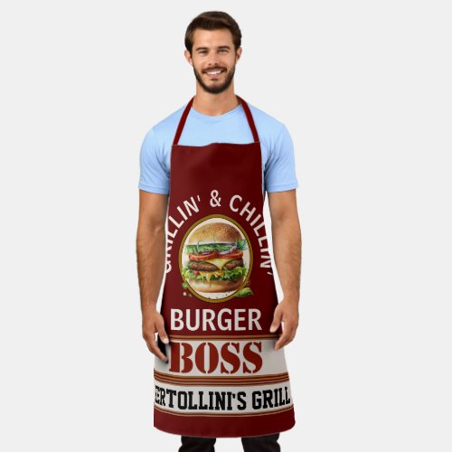Burger Boss All_Over Print Apron