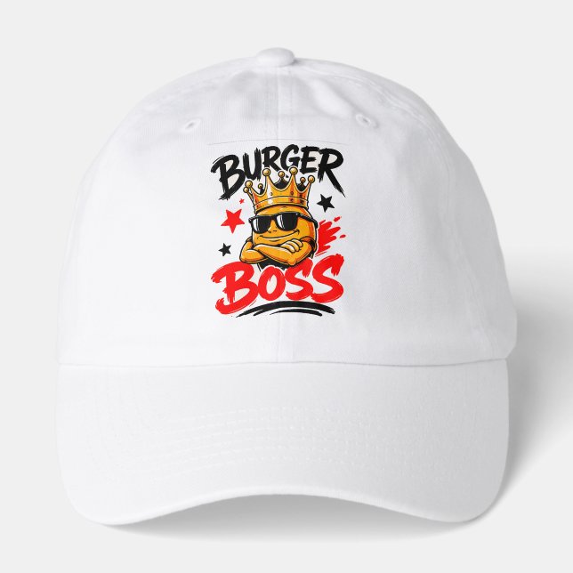 🍔 Burger Boss Creative Restaurant Manager 👑 Hat (Front)