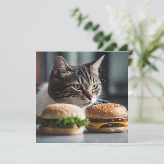 Burger Buddy- cat art (Standing Front)