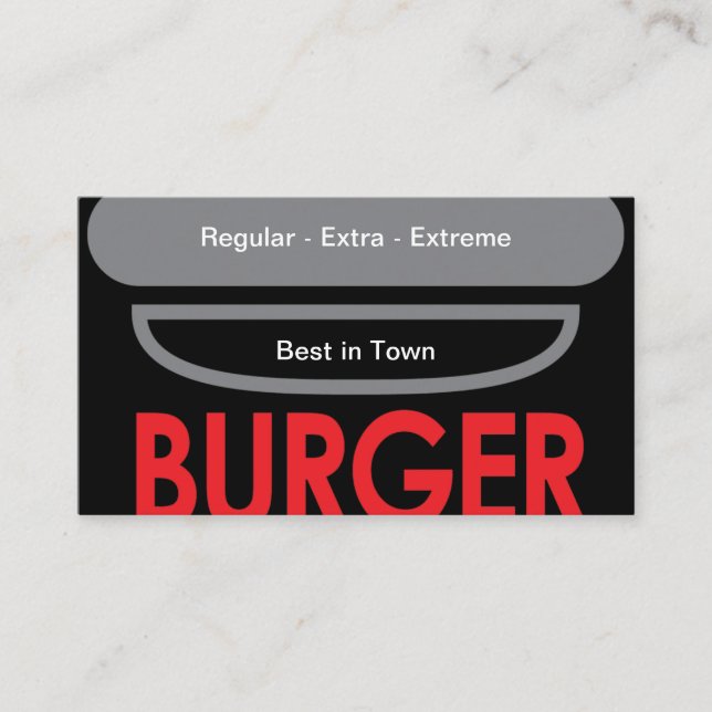 Burger Business Card (Front)