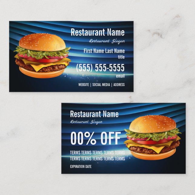 Burger Business Card (Front/Back)