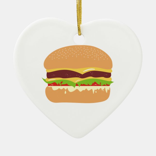 burger ceramic ornament (Front)