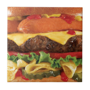 burger ceramic tile