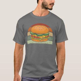 Burger Cheeseburger Hamburger Fast Food Retro vint T-Shirt