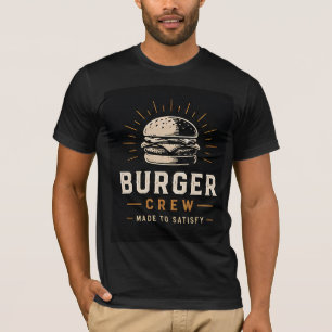 🍔 Burger Crew Fast Food Restaurant Staff Logo 🍔 T-Shirt