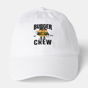 🍔 Burger Crew Restaurant Staff Logo 🍔 Hat