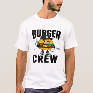 🍔 Burger Crew Restaurant Staff Logo 🍔 T-Shirt