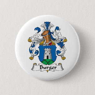 Burger Family Crest Pinback Button