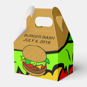 BURGER FAVOR-BURGER BASH BARBECUE TABLE FAVOR FAVOR BOXES