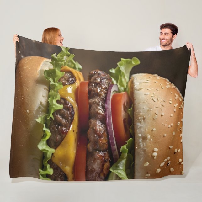 Burger  fleece blanket (In Situ)