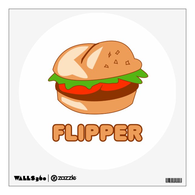 Burger Flipper Wall Decal (Front)