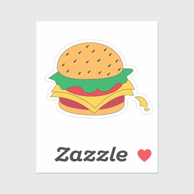 Burger food no diet  sticker (Sheet)