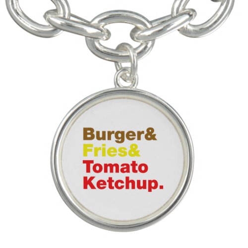 Burger  Fries  Tomato Ketchup Bracelet